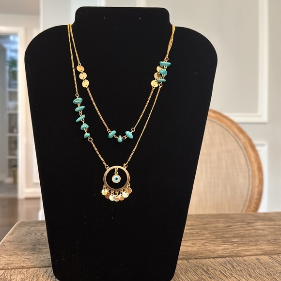 NWOT EYE DOUBLE NECKLACE - Picture 3 of 17